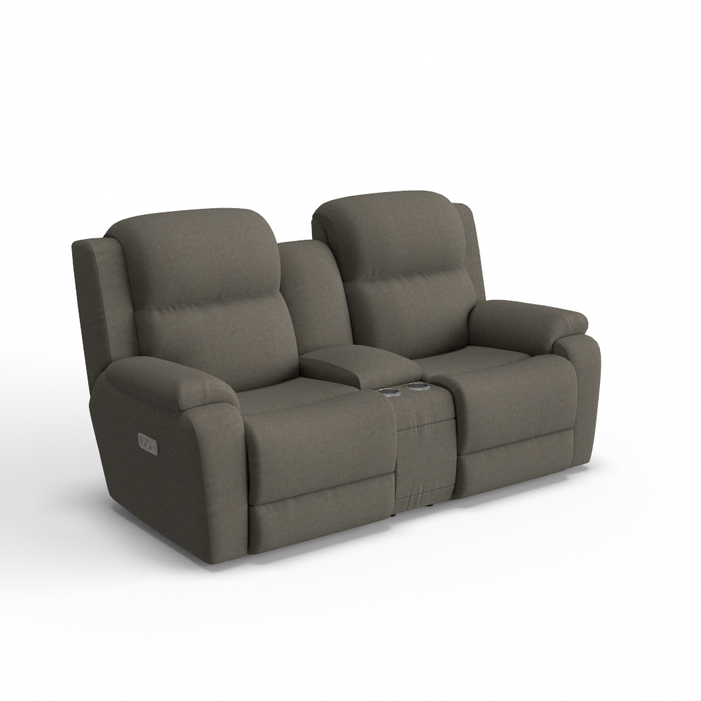 Dorian Power Reclining Loveseat w/ Headrest, Lumbar & Console